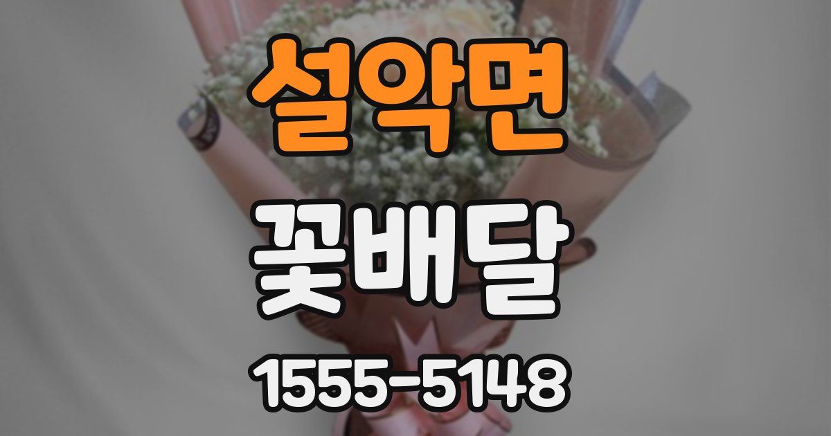 설악면 꽃배달