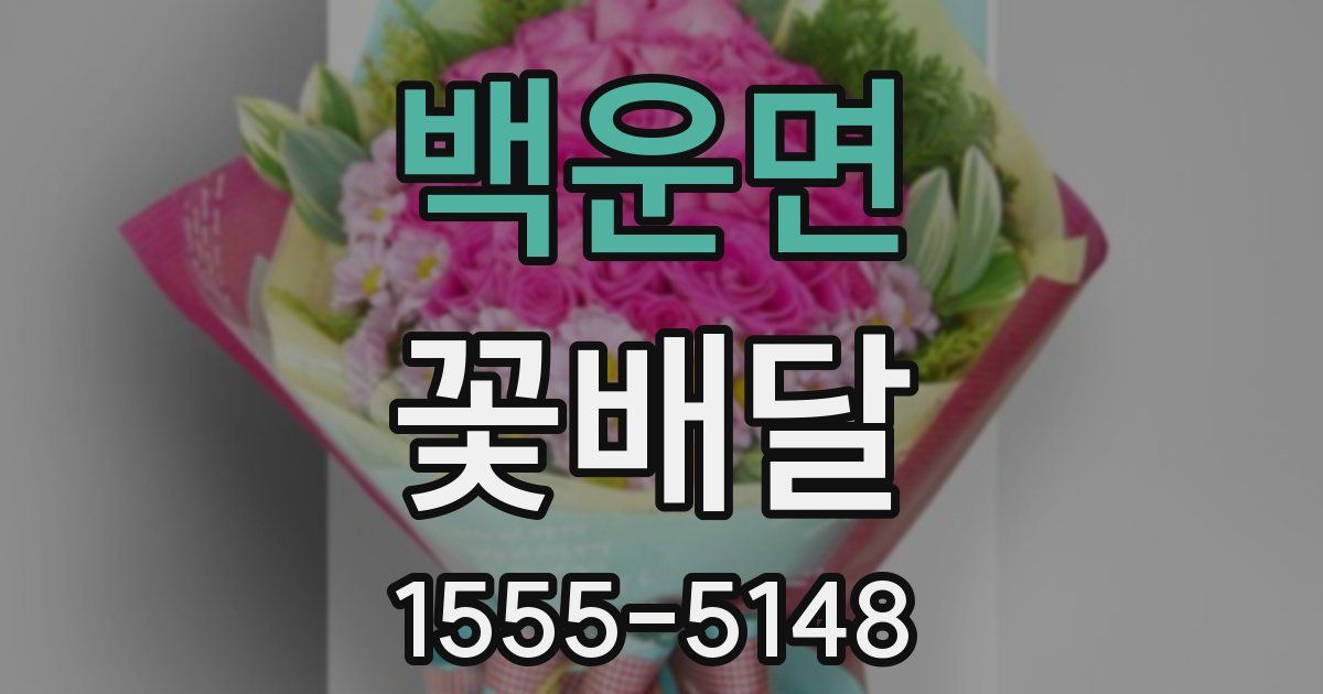 백운면 꽃배달