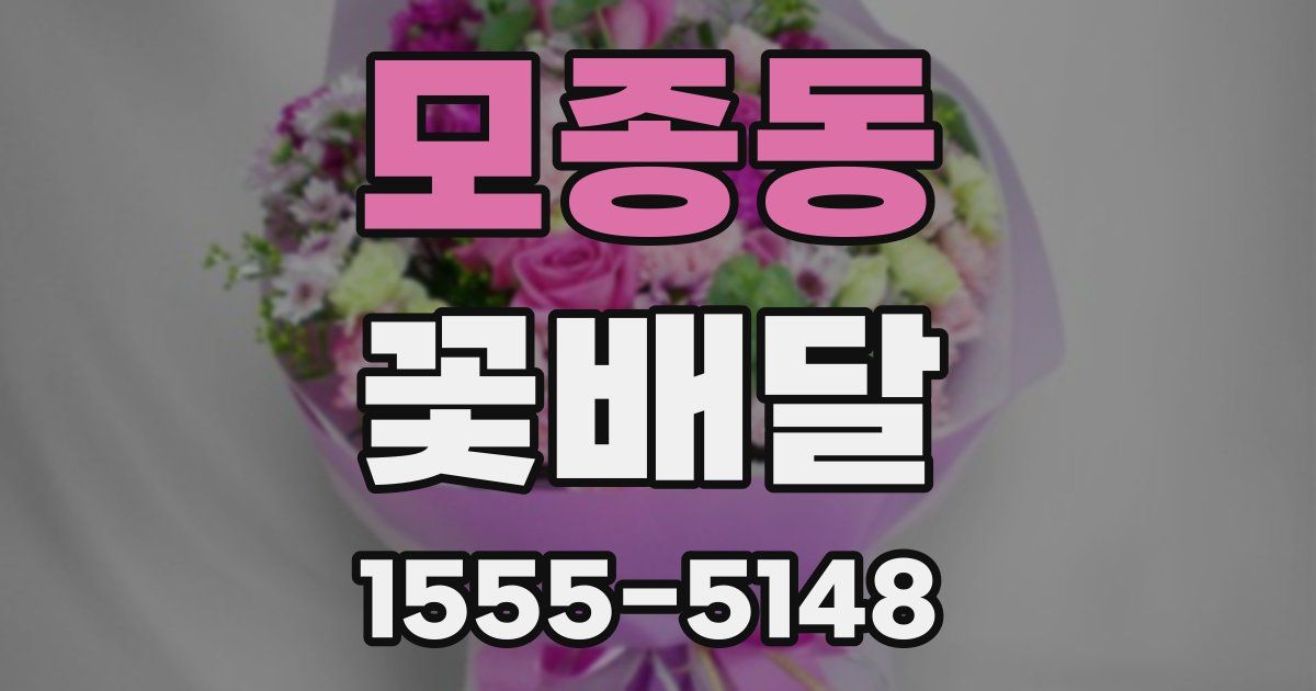 모종동 꽃배달
