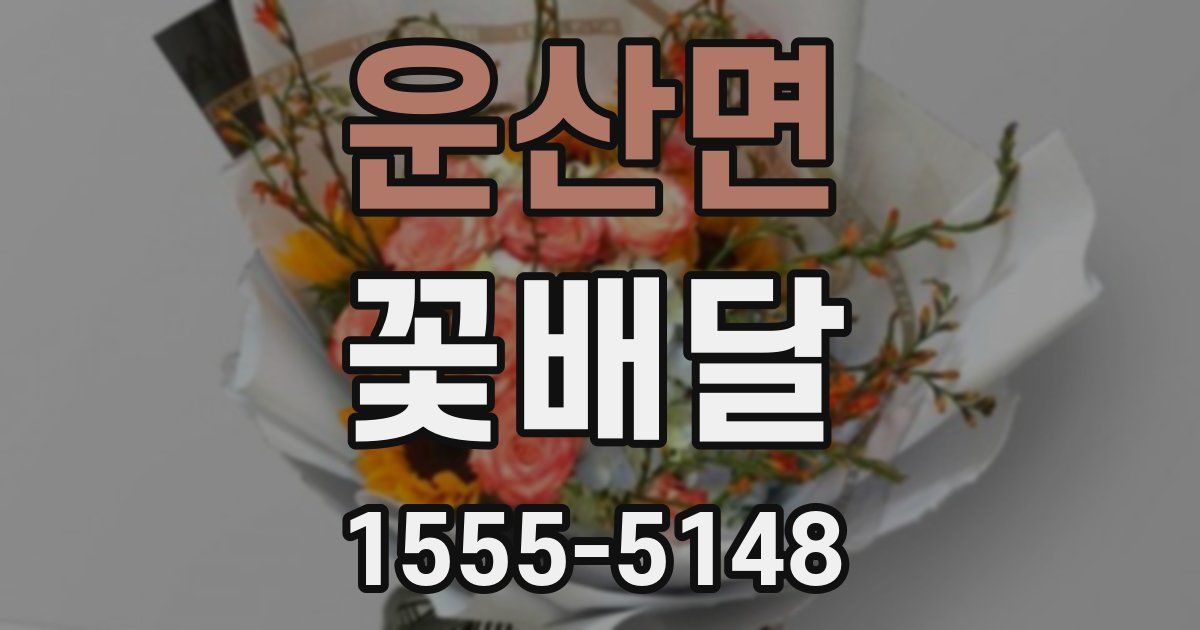 운산면 꽃배달
