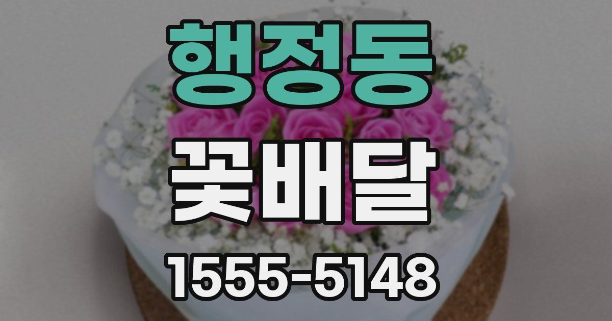 행정동 꽃배달