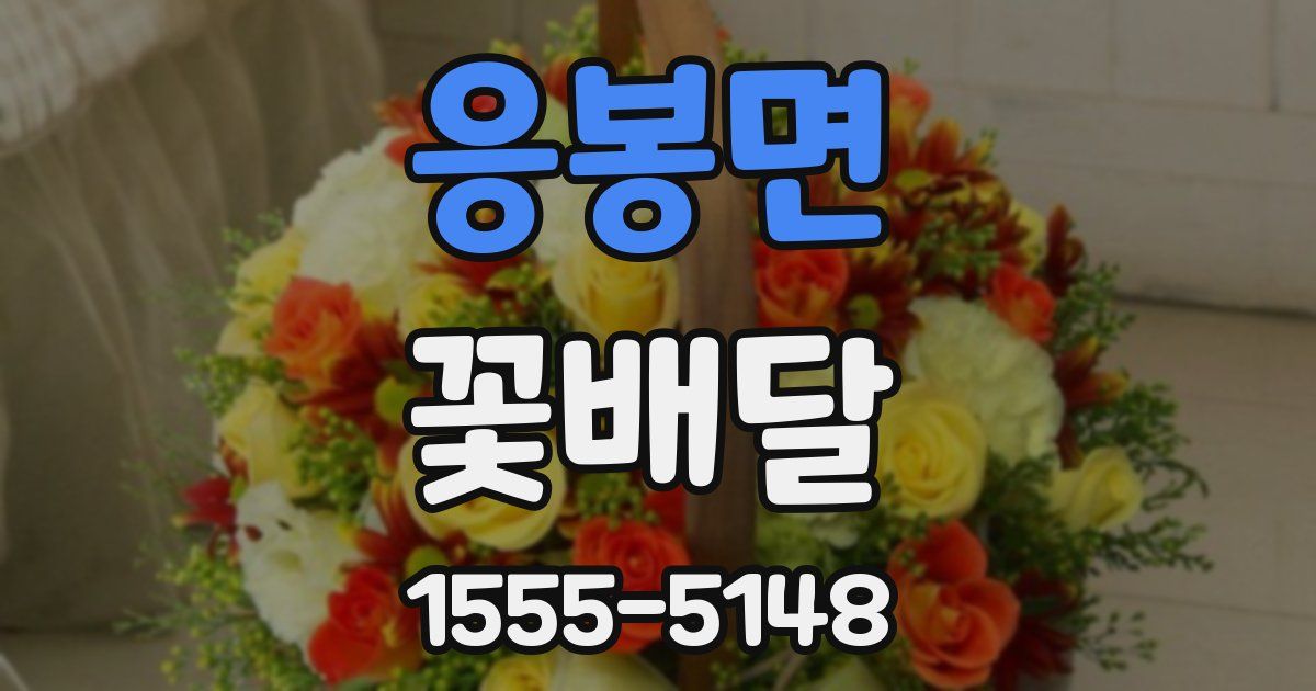 응봉면 꽃배달