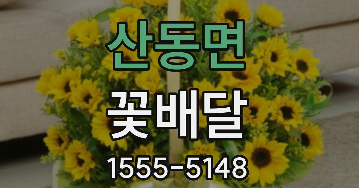 산동면 꽃배달