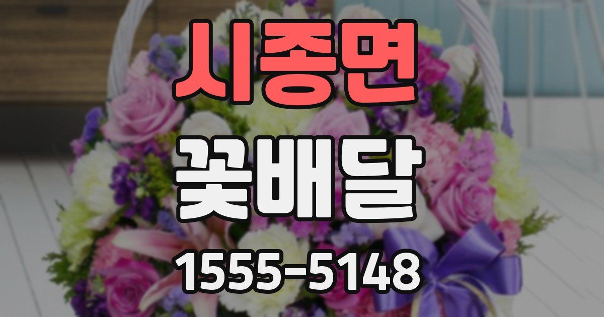 시종면 꽃배달