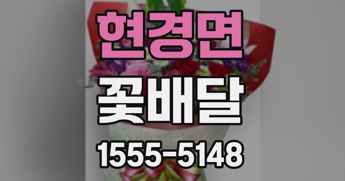 현경면 꽃배달