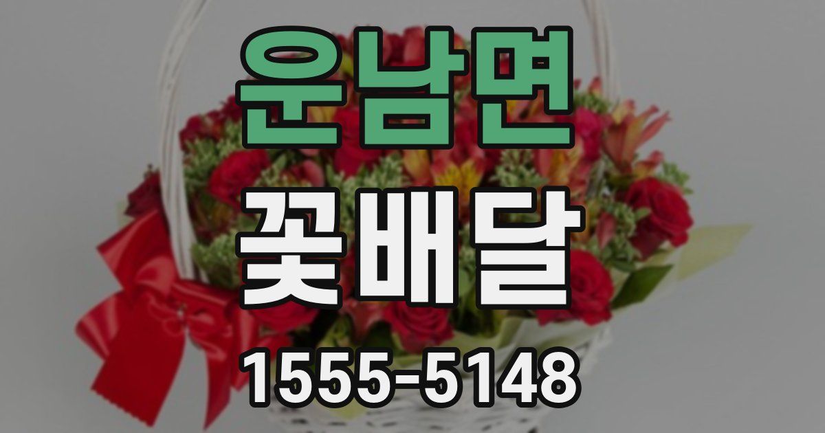운남면 꽃배달