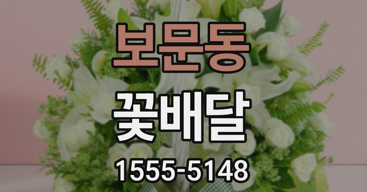 보문동 꽃배달