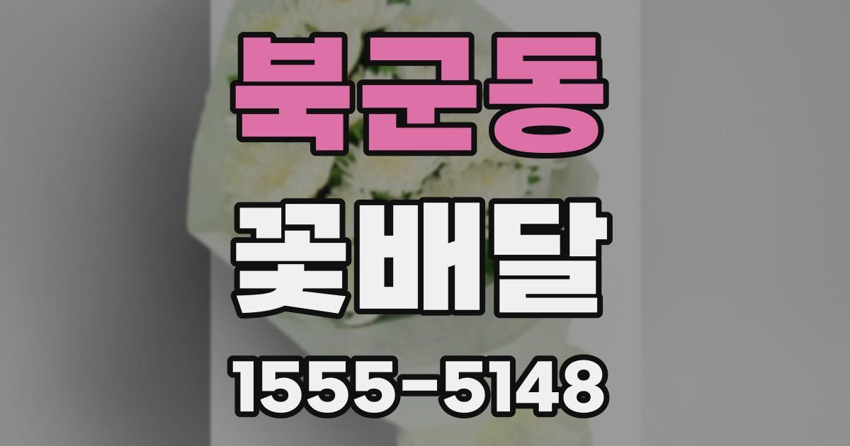 북군동 꽃배달