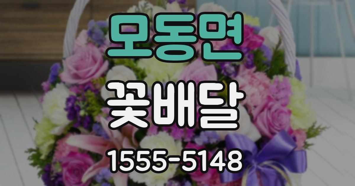 모동면 꽃배달