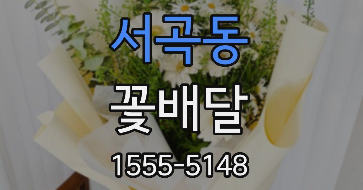 서곡동 꽃배달