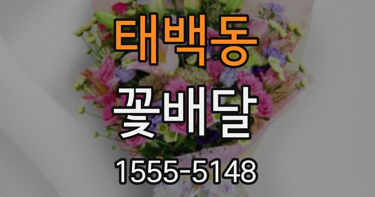 태백동 꽃배달