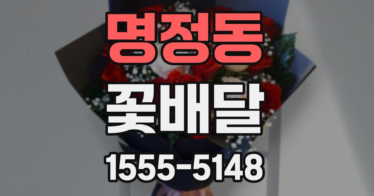 명정동 꽃배달