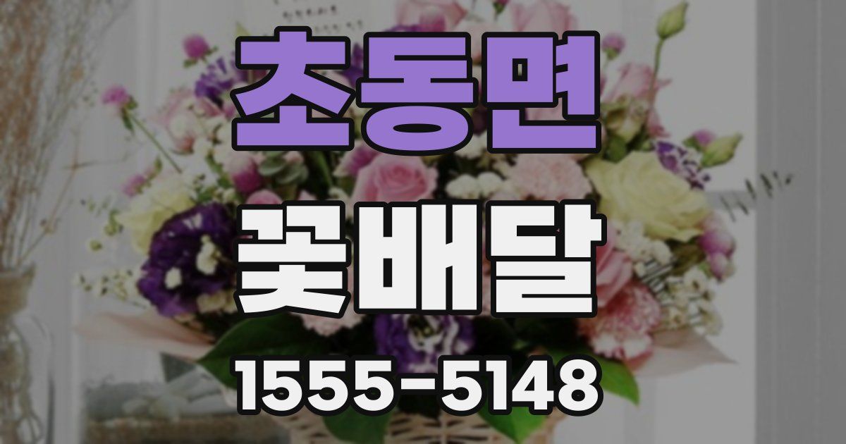 초동면 꽃배달