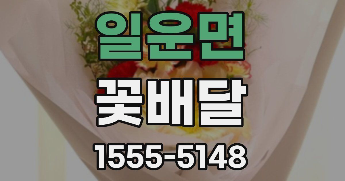 일운면 꽃배달
