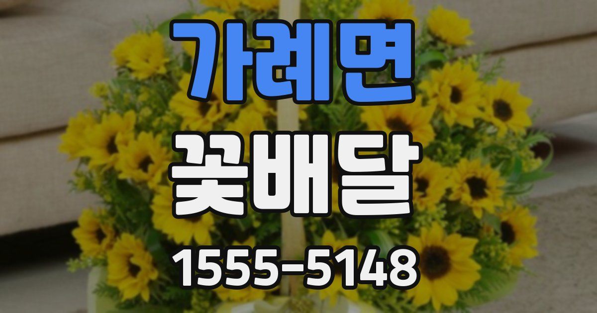 가례면 꽃배달