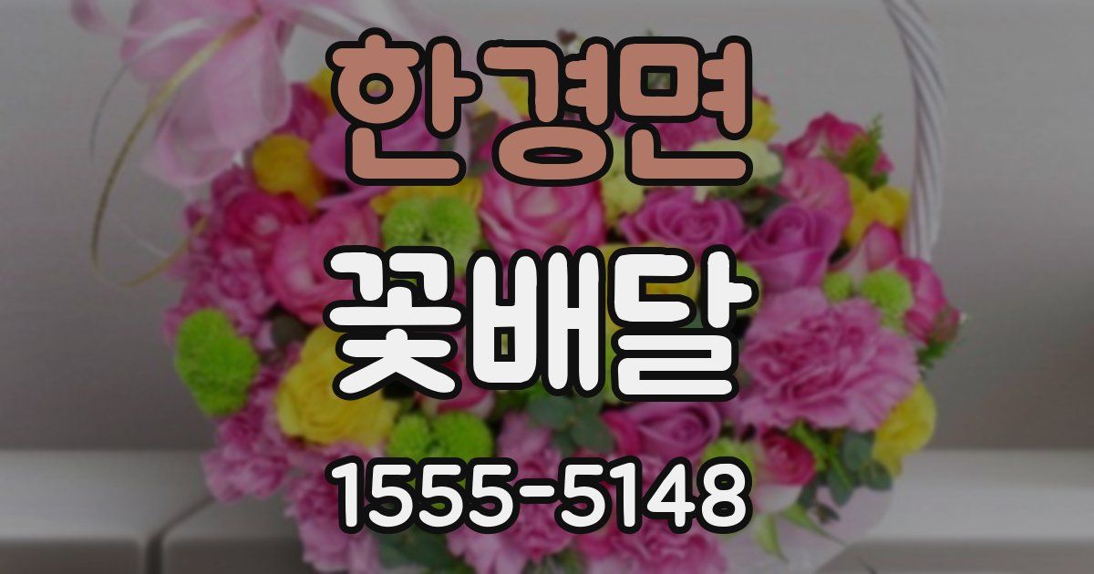 한경면 꽃배달