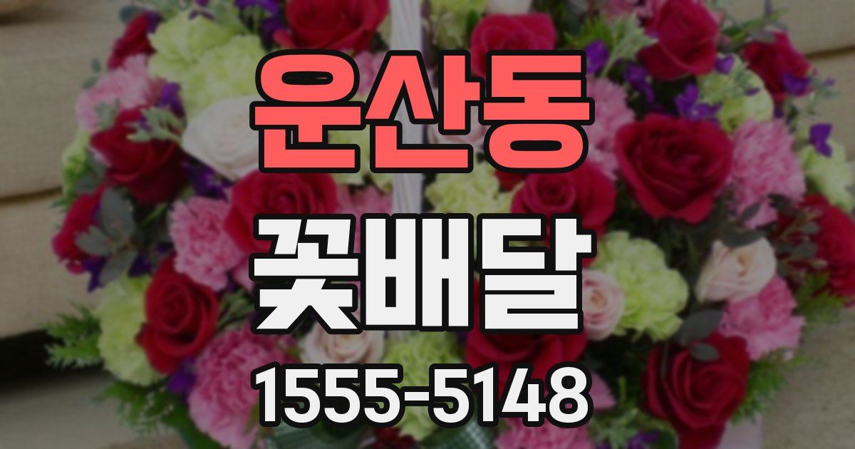 운산동 꽃배달