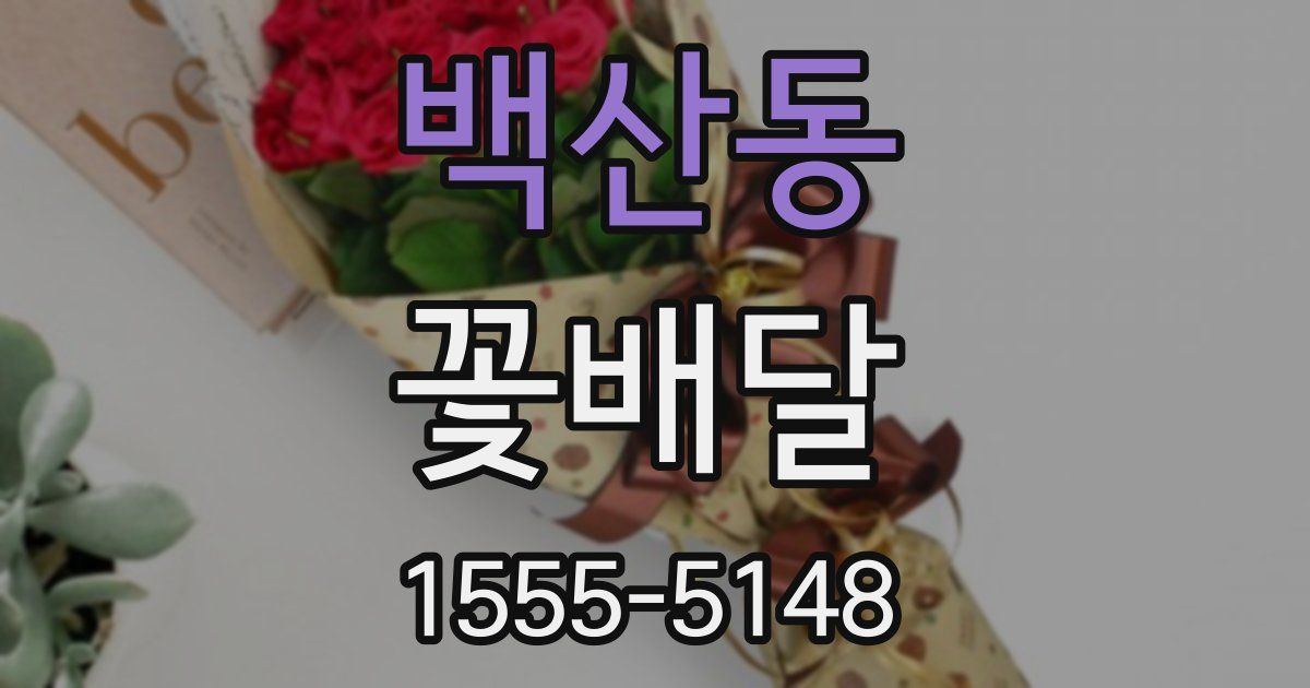 백산동 꽃배달