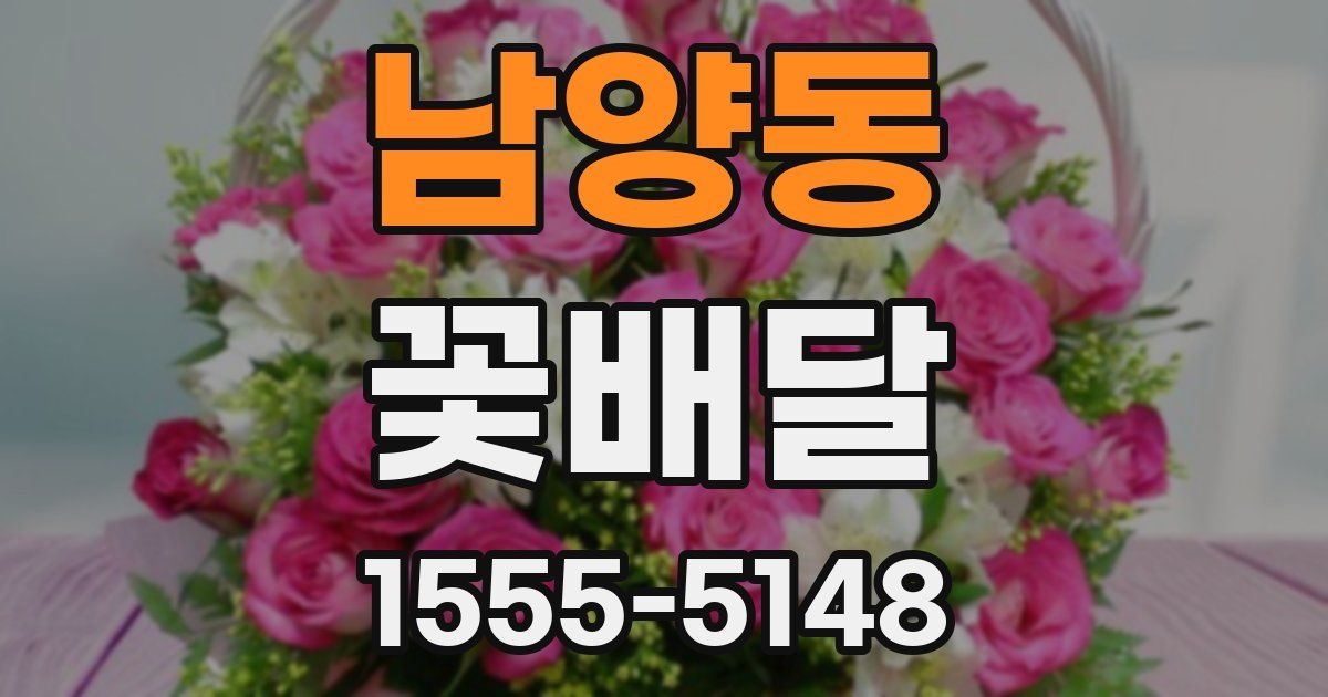 남양동 꽃배달