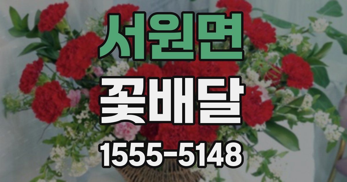 서원면 꽃배달