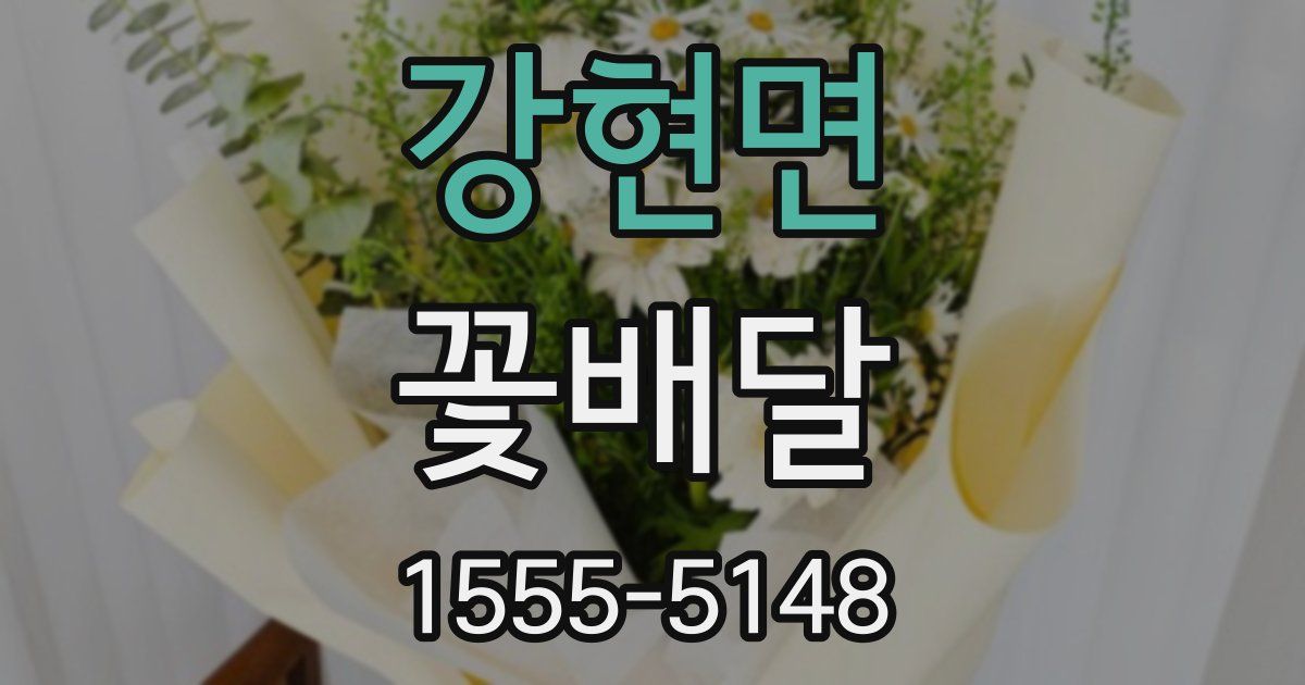 강현면 꽃배달