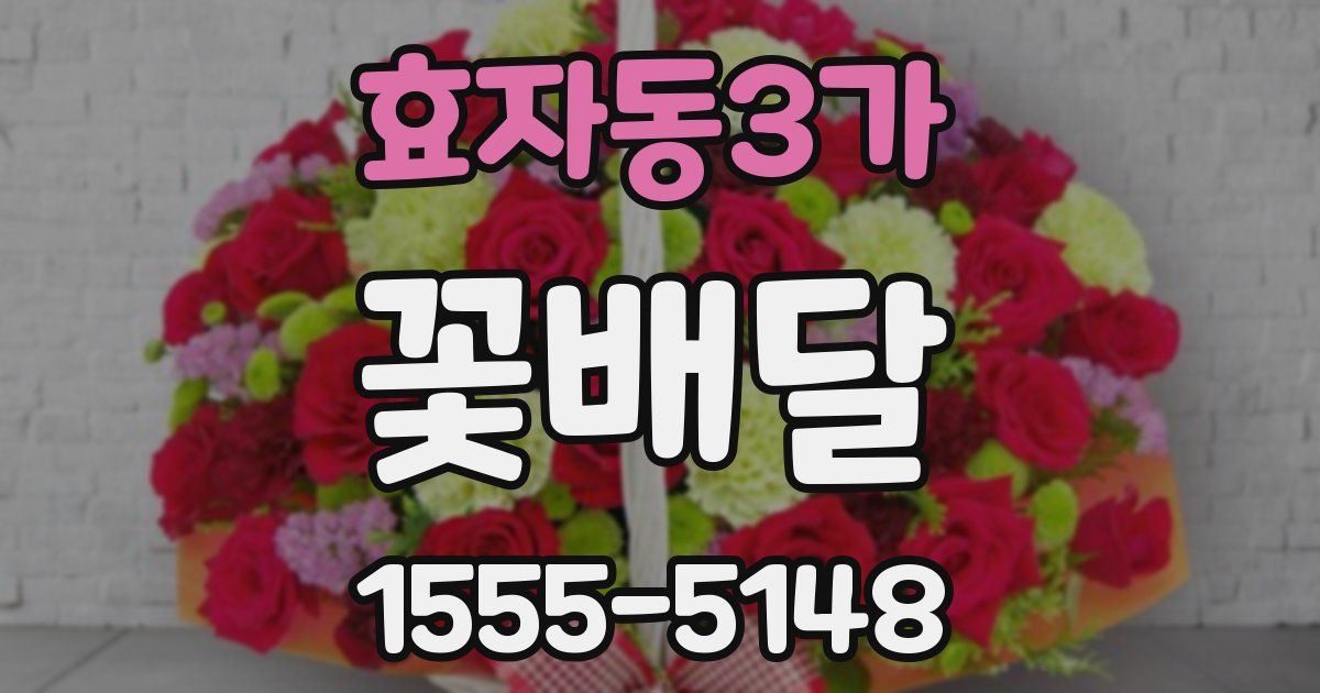 효자동3가 꽃배달