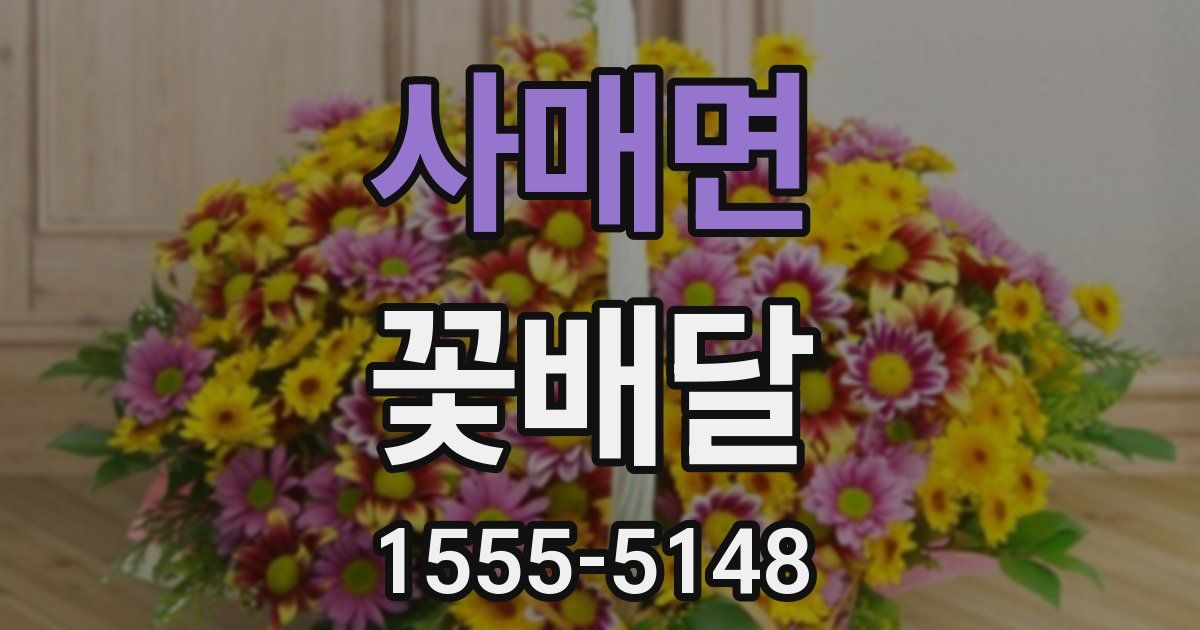 사매면 꽃배달