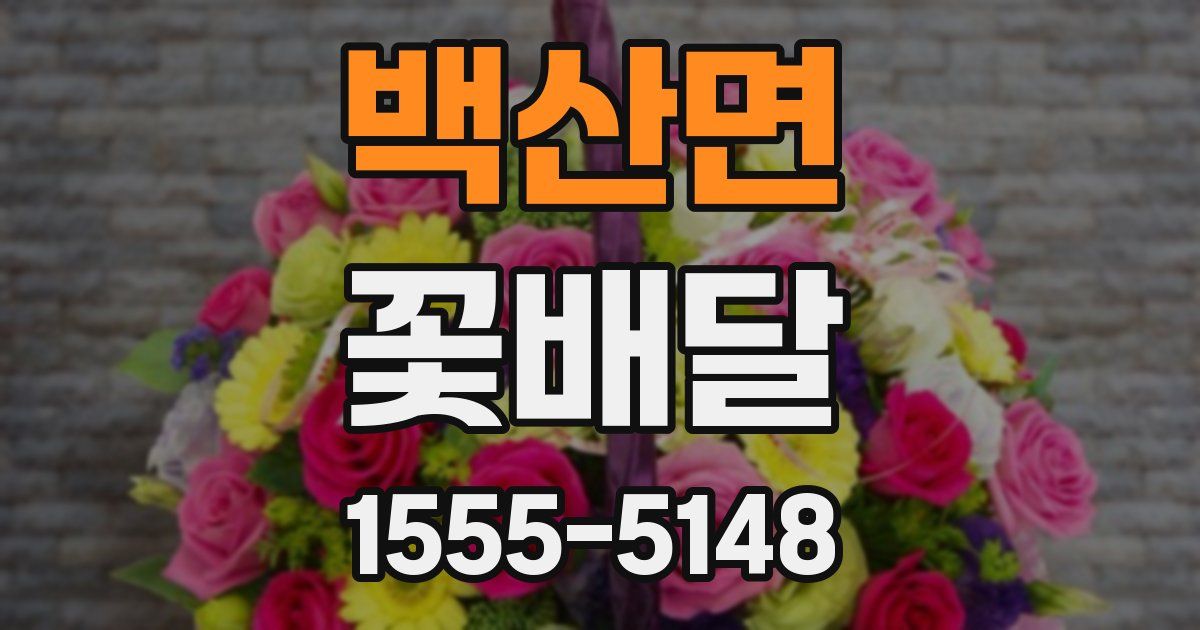 백산면 꽃배달