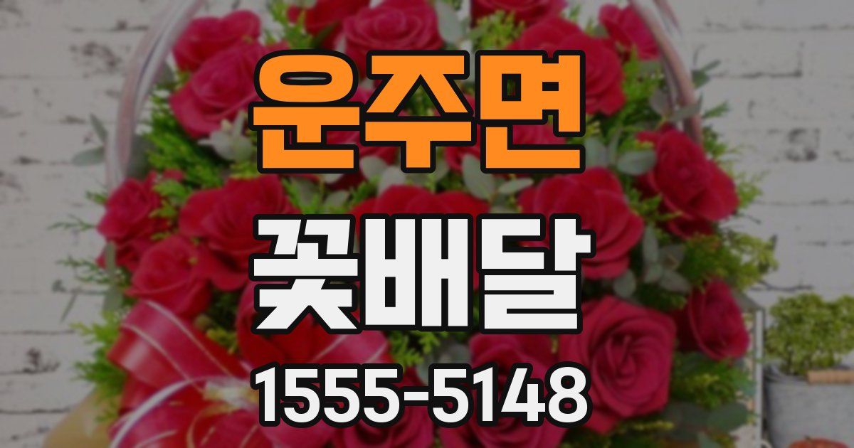 운주면 꽃배달