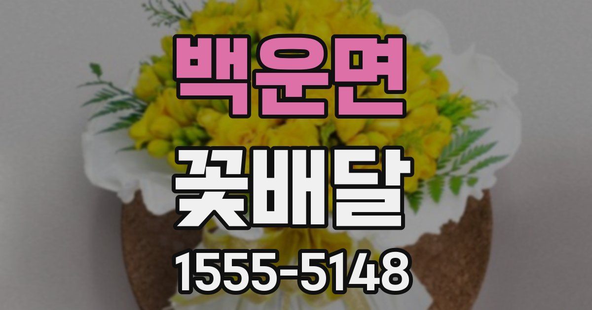 백운면 꽃배달