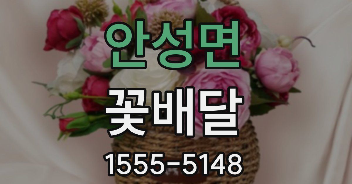 안성면 꽃배달