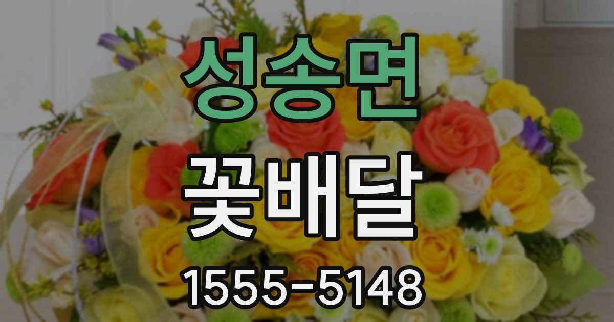 성송면 꽃배달