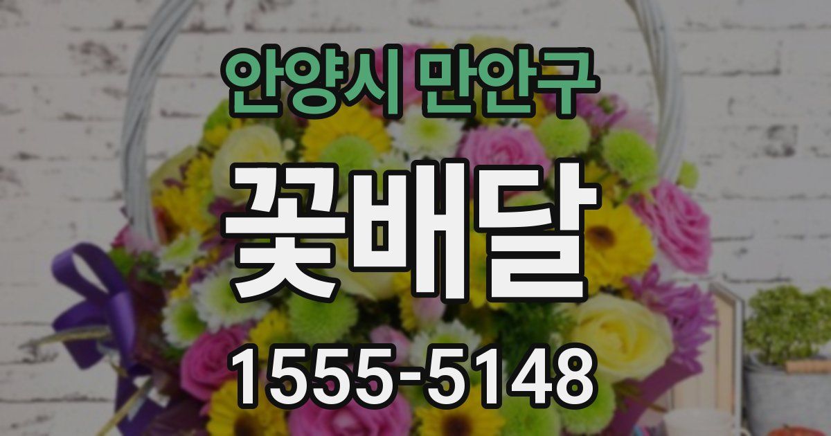 안양시 만안구 꽃배달