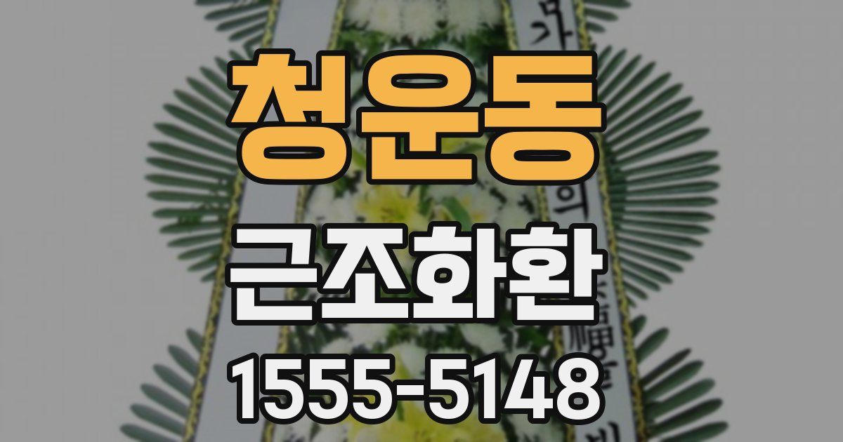 청운동 근조화환