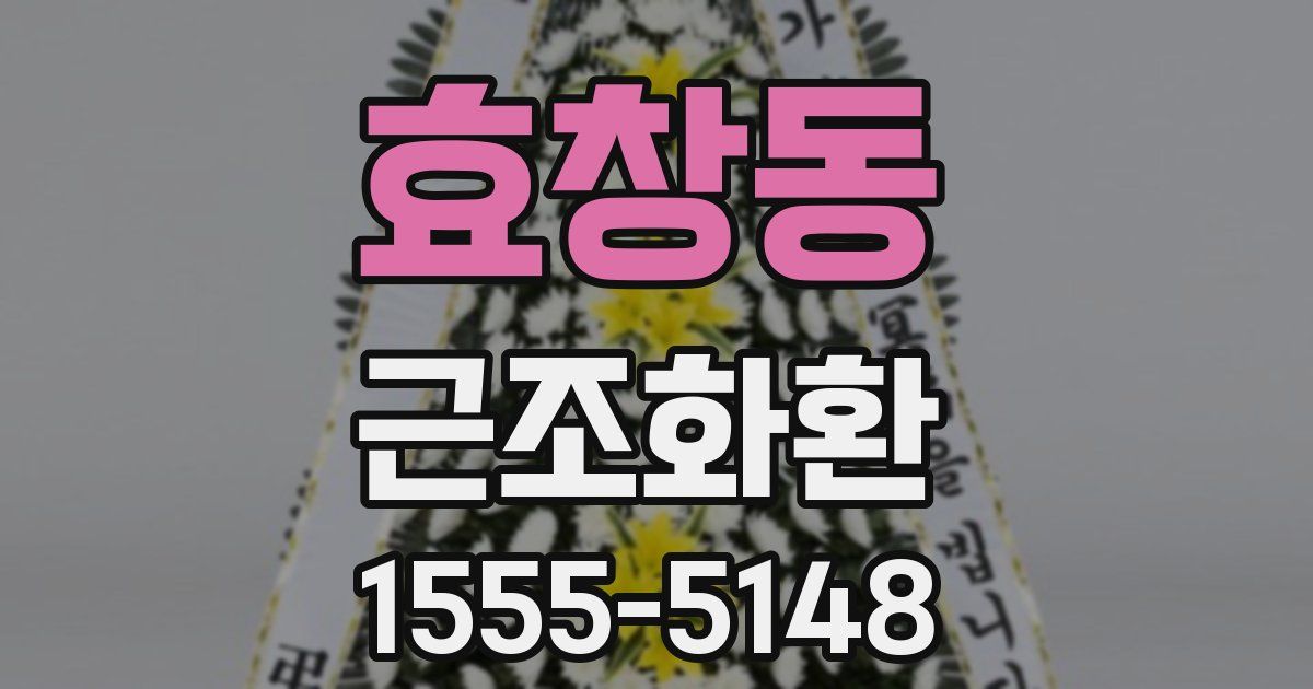 효창동 근조화환