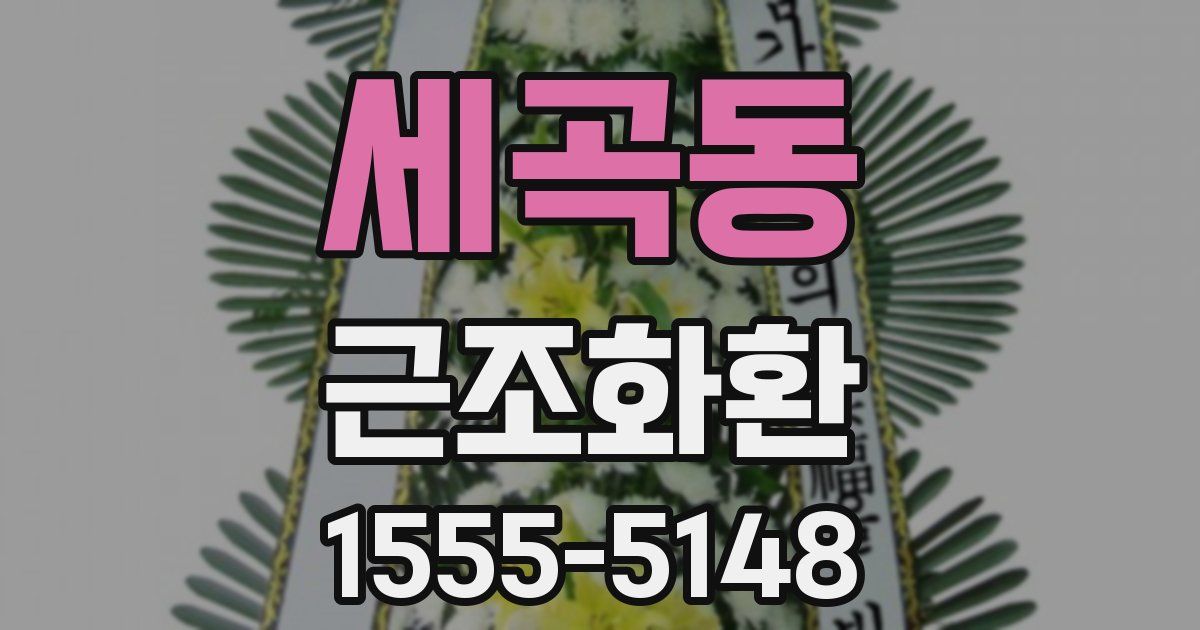 세곡동 근조화환