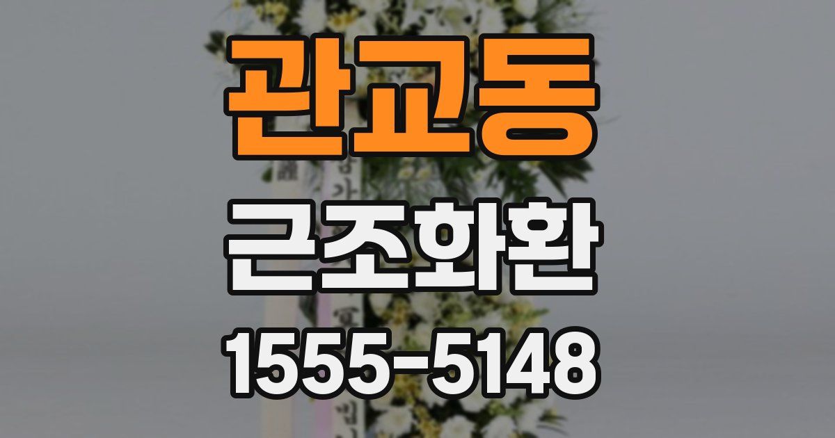 관교동 근조화환