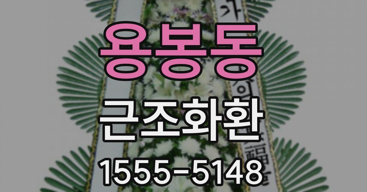용봉동 근조화환