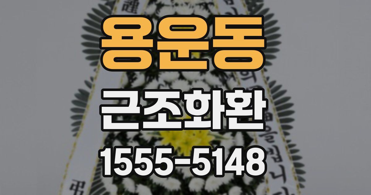용운동 근조화환