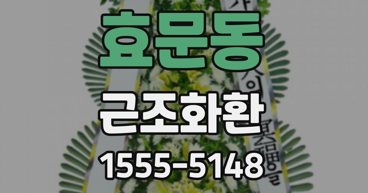 효문동 근조화환