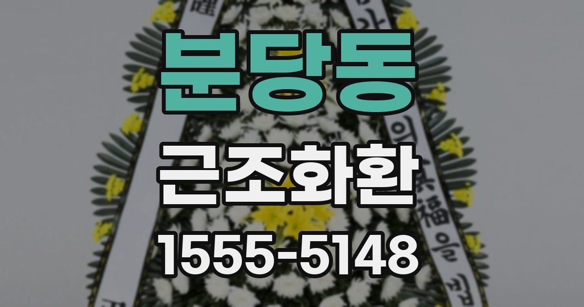 분당동 근조화환