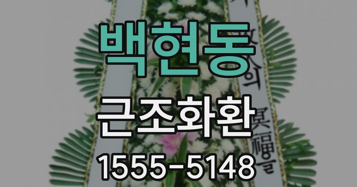 백현동 근조화환