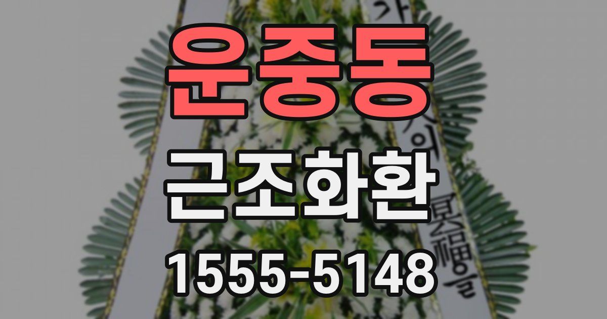 운중동 근조화환