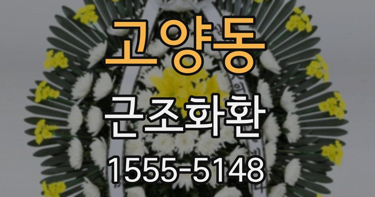 고양동 근조화환