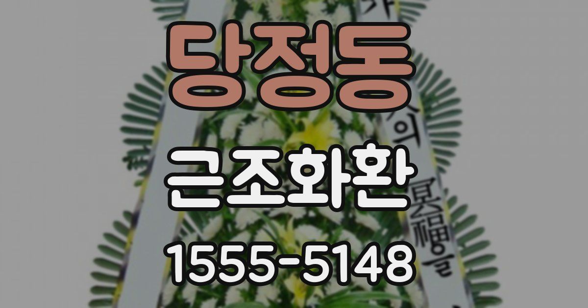 당정동 근조화환