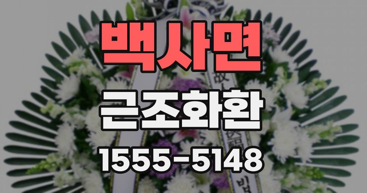 백사면 근조화환