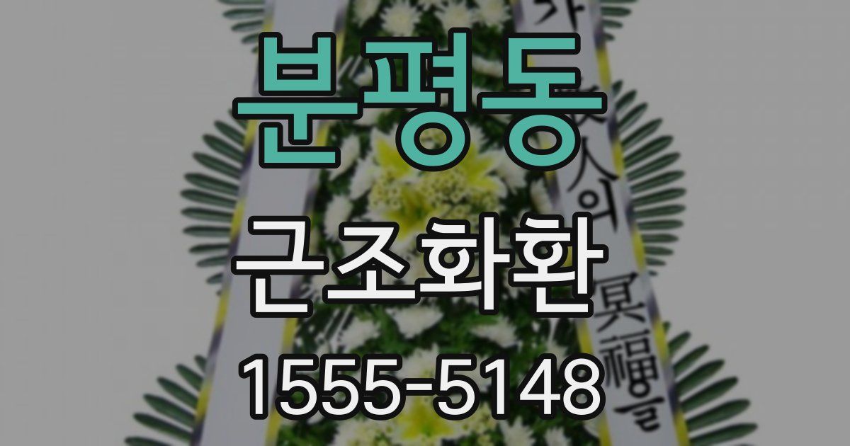 분평동 근조화환