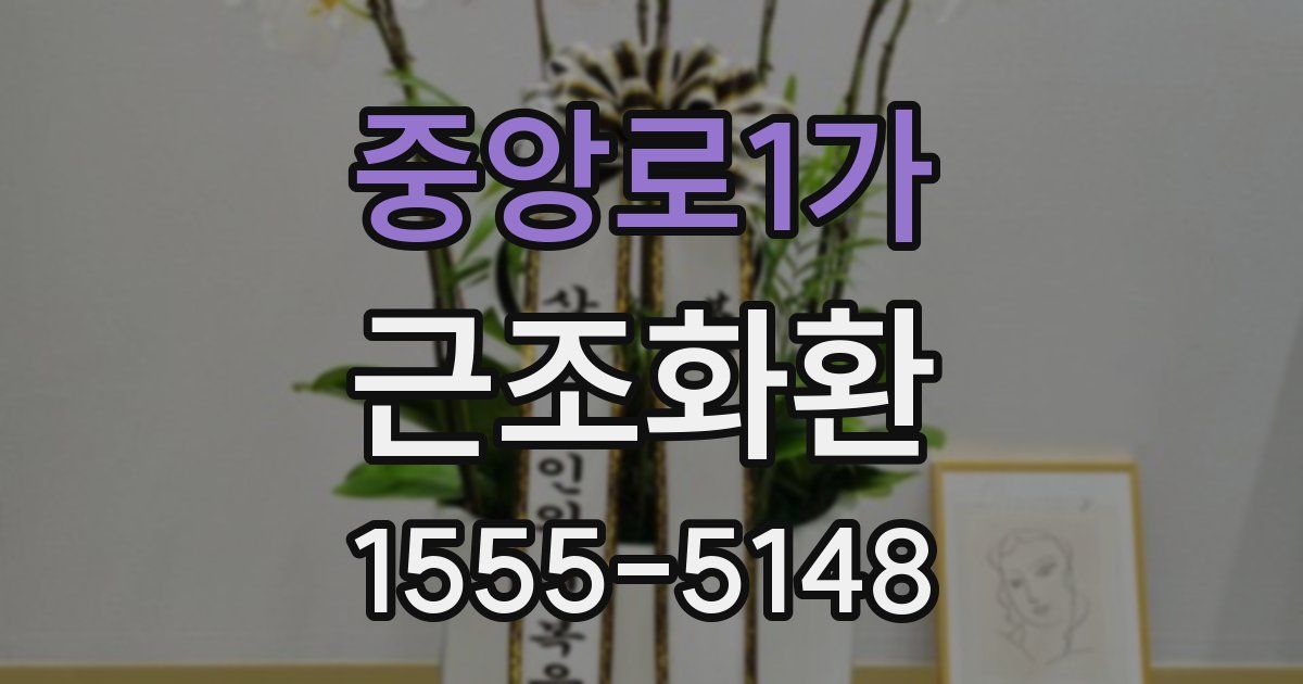 중앙로1가 근조화환