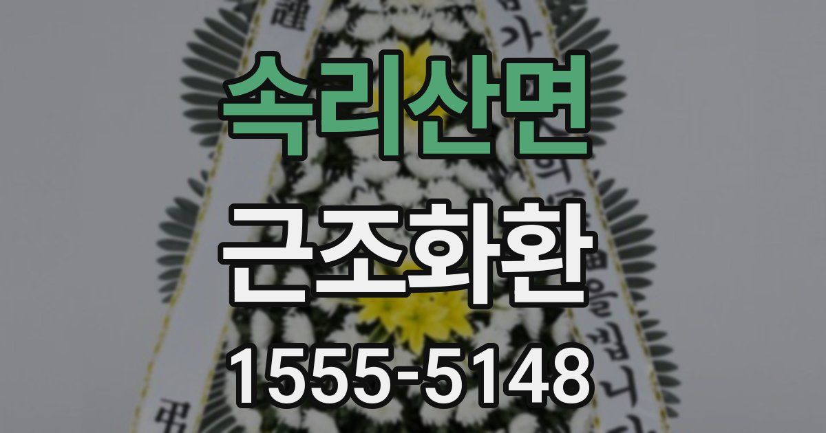 속리산면 근조화환