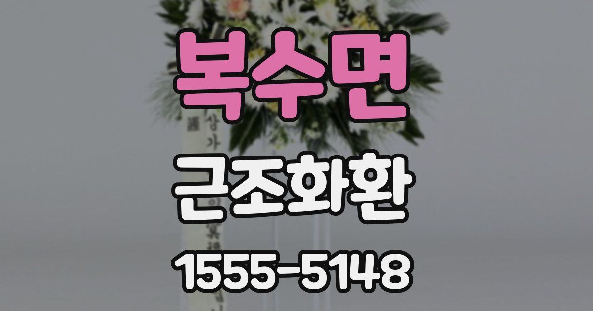 복수면 근조화환
